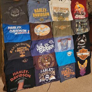 Harley-Davidson mens shirt lot.    181 t shirts sizes L to XXL